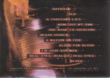 Burn My Eyes Card Sleeve Promo back