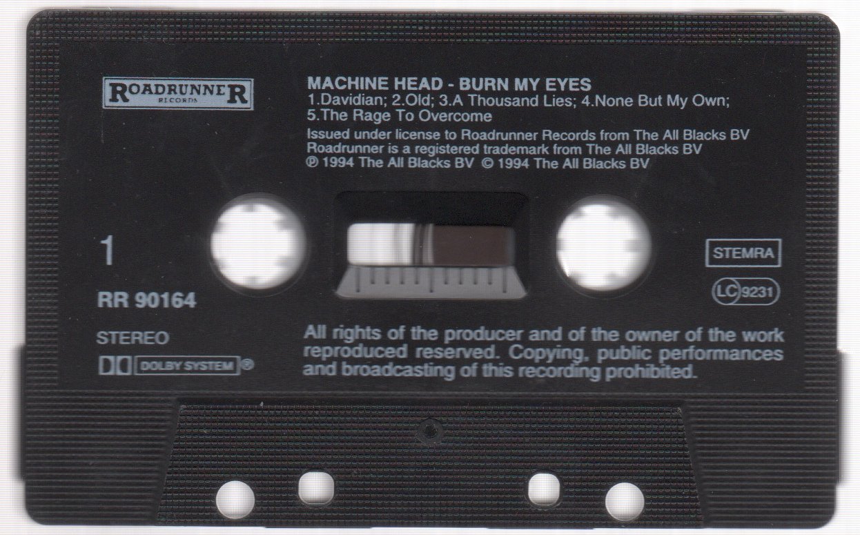 Burn My Eyes Cassette side A