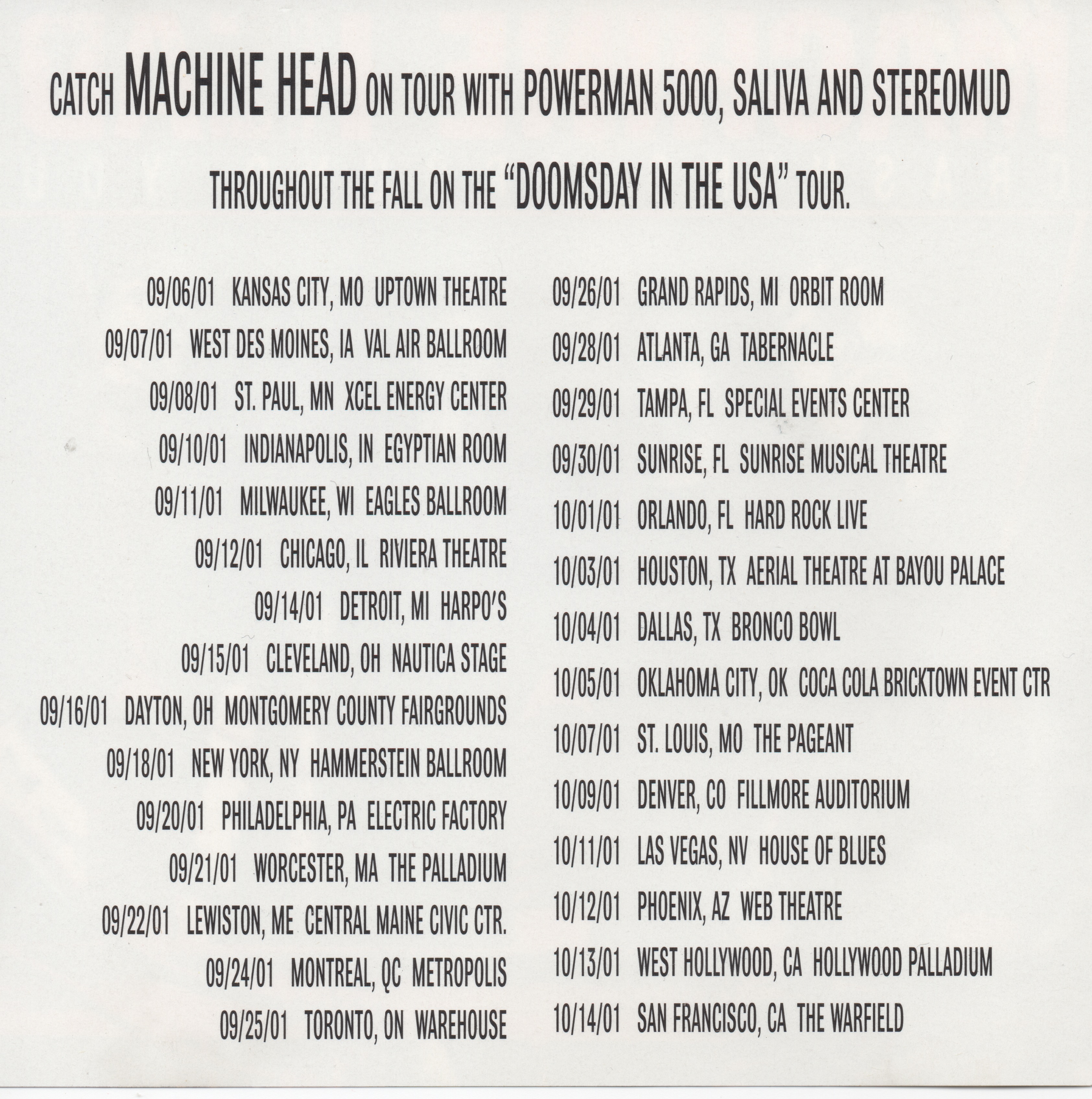 Crashing Around You Front Back