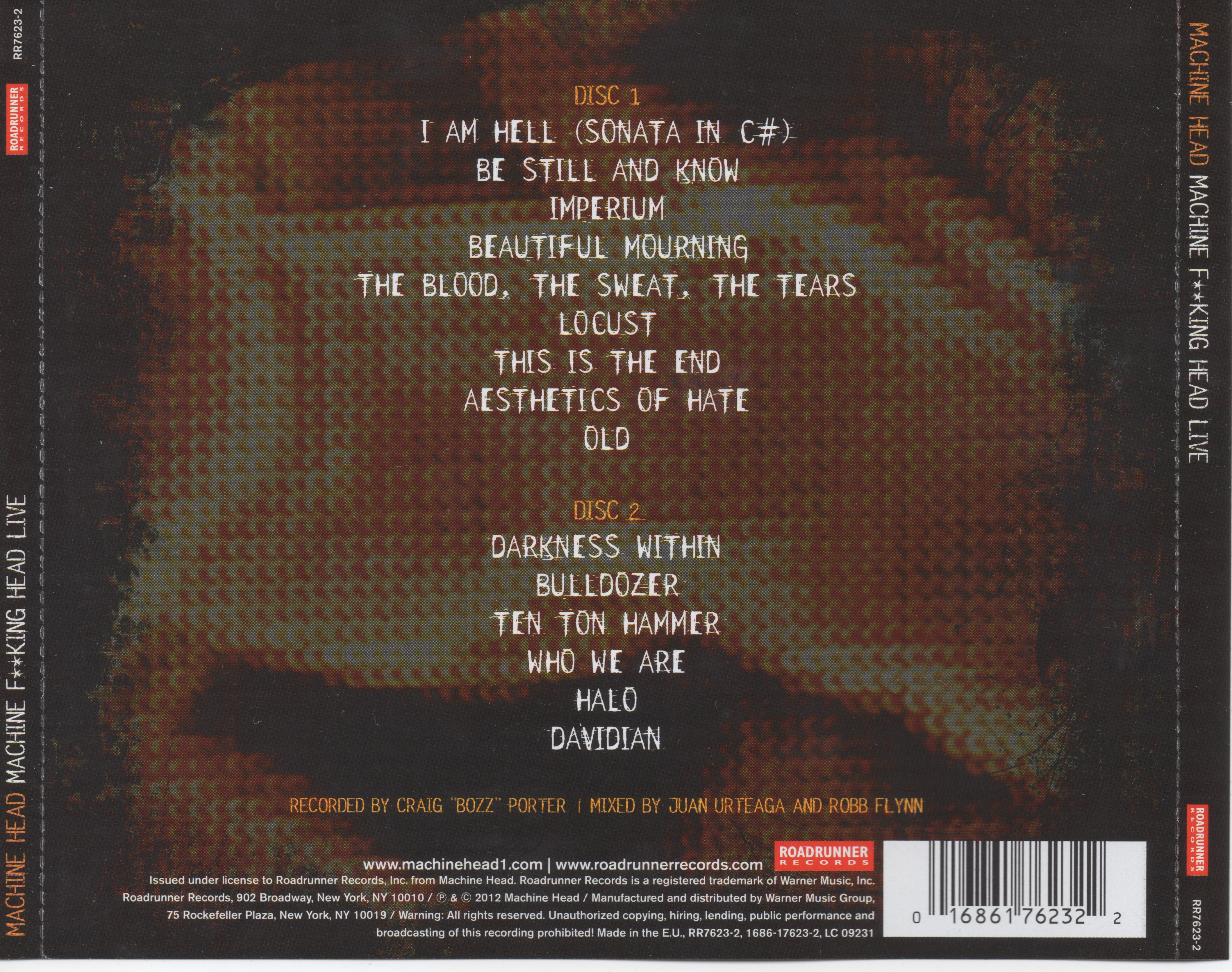 Machine Fucking Head Live Back Cover