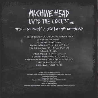 Unto The Locust Jap Lyric Book